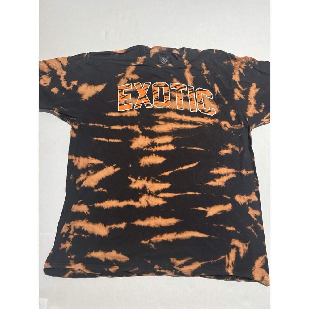 Walnut&39th Brand Tie-Dye Tee, 'Exotic' in Tiger‎ Print, XL T-shirt